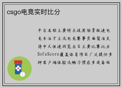 csgo电竞实时比分